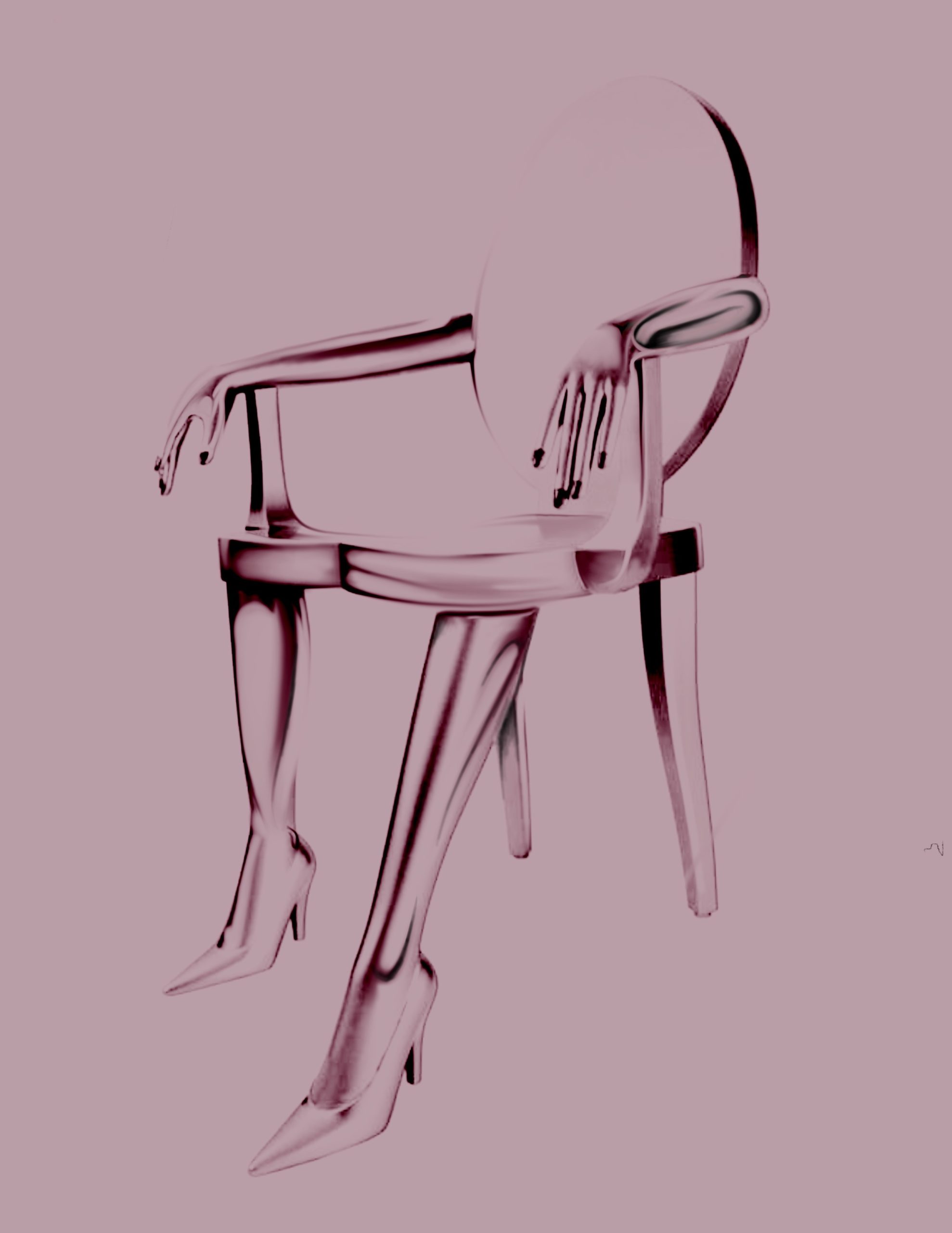 women legs on chair